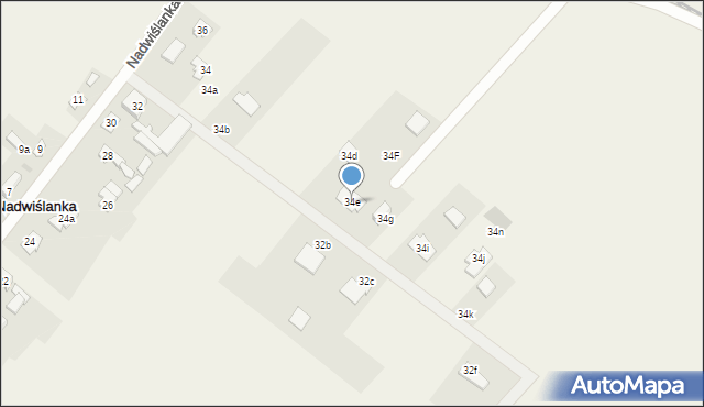 Nadwiślanka, Nadwiślanka, 34e, mapa Nadwiślanka