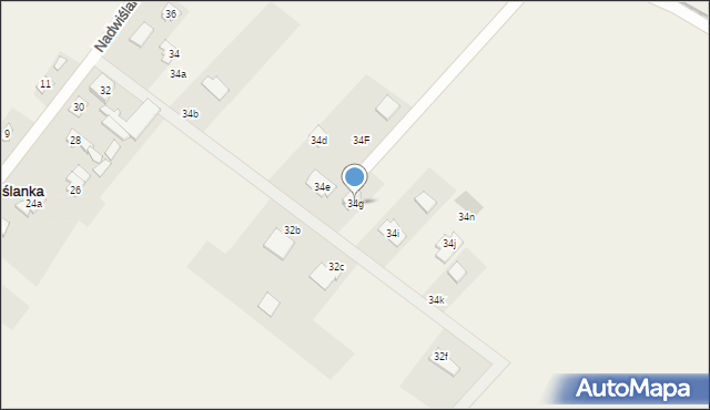 Nadwiślanka, Nadwiślanka, 34g, mapa Nadwiślanka