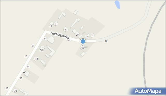 Nadwiślanka, Nadwiślanka, 58, mapa Nadwiślanka