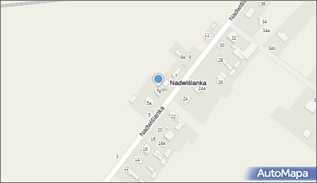 Nadwiślanka, Nadwiślanka, 7a, mapa Nadwiślanka