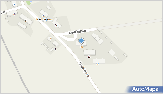 Nadziejewo, Nadziejewo, 10, mapa Nadziejewo