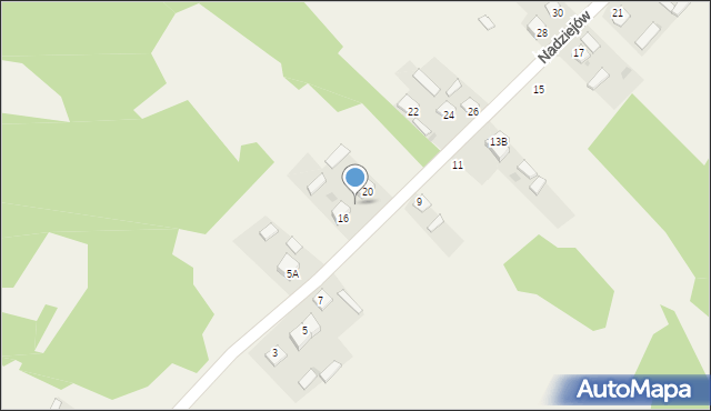 Nadziejów, Nadziejów, 18, mapa Nadziejów