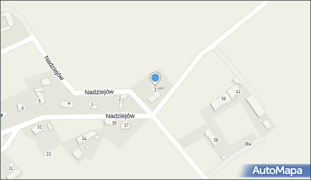 Nadziejów, Nadziejów, 1, mapa Nadziejów