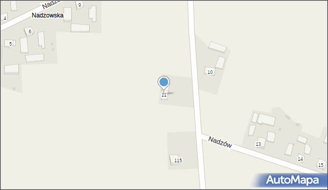 Nadzów, Nadzów, 11, mapa Nadzów