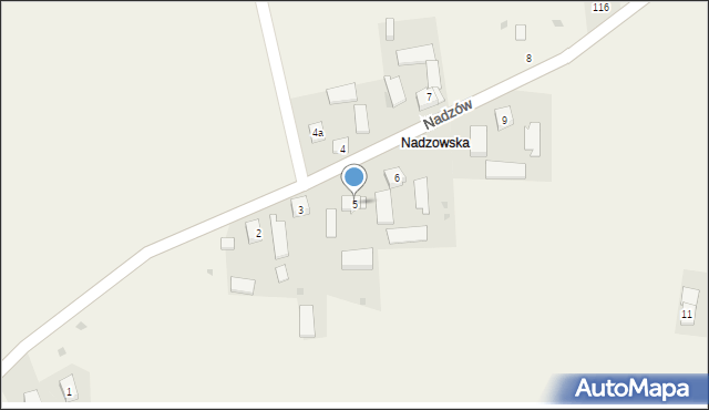 Nadzów, Nadzów, 5, mapa Nadzów