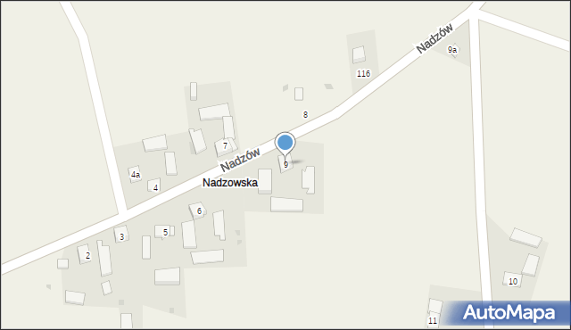 Nadzów, Nadzów, 9, mapa Nadzów