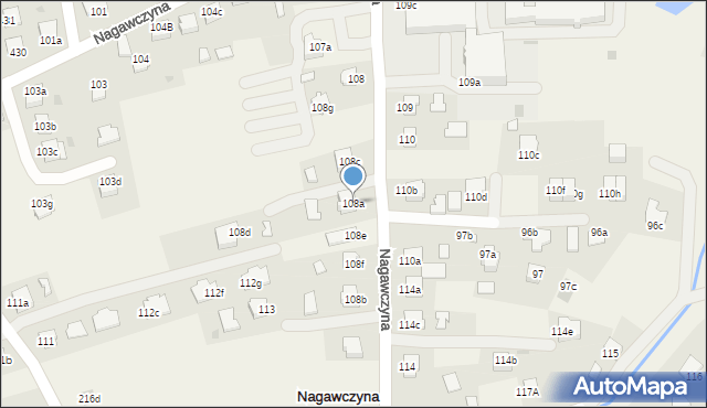 Nagawczyna, Nagawczyna, 108a, mapa Nagawczyna