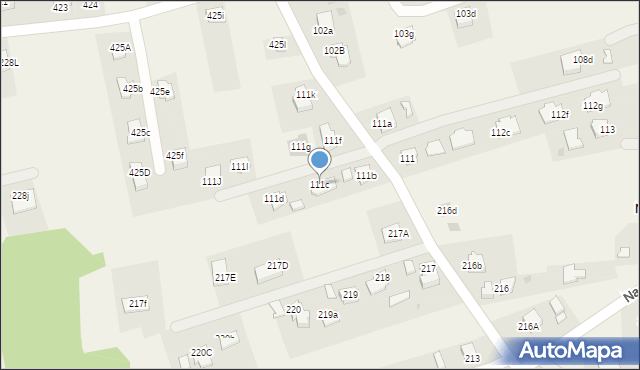 Nagawczyna, Nagawczyna, 111c, mapa Nagawczyna