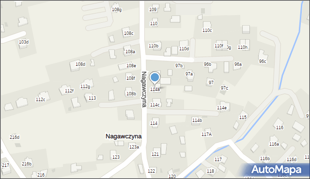 Nagawczyna, Nagawczyna, 114a, mapa Nagawczyna