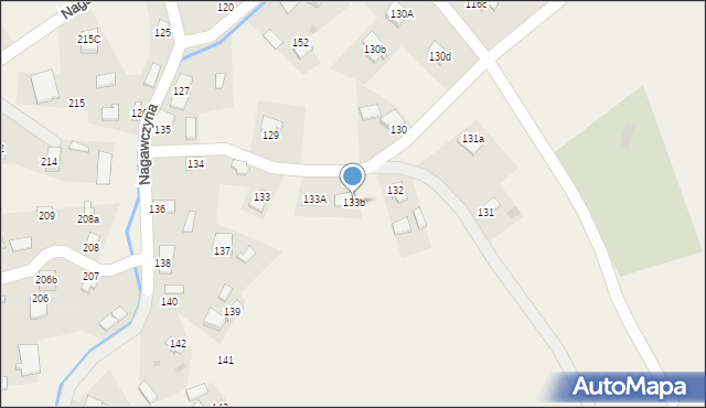 Nagawczyna, Nagawczyna, 133b, mapa Nagawczyna