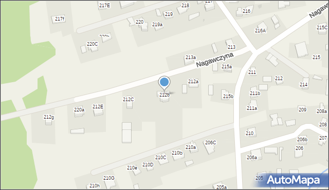 Nagawczyna, Nagawczyna, 212b, mapa Nagawczyna
