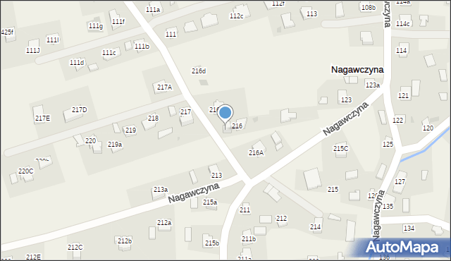 Nagawczyna, Nagawczyna, 216c, mapa Nagawczyna