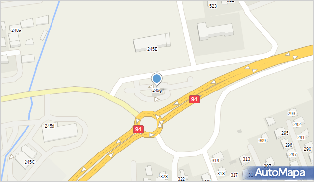 Nagawczyna, Nagawczyna, 245g, mapa Nagawczyna