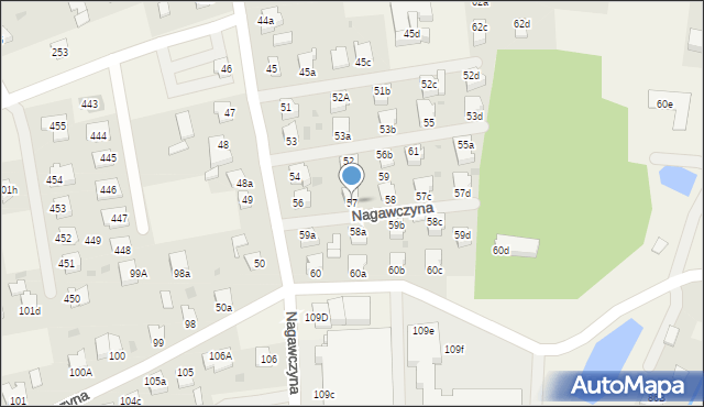 Nagawczyna, Nagawczyna, 57, mapa Nagawczyna
