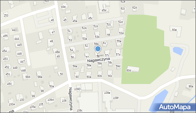 Nagawczyna, Nagawczyna, 58, mapa Nagawczyna