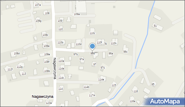 Nagawczyna, Nagawczyna, 96b, mapa Nagawczyna