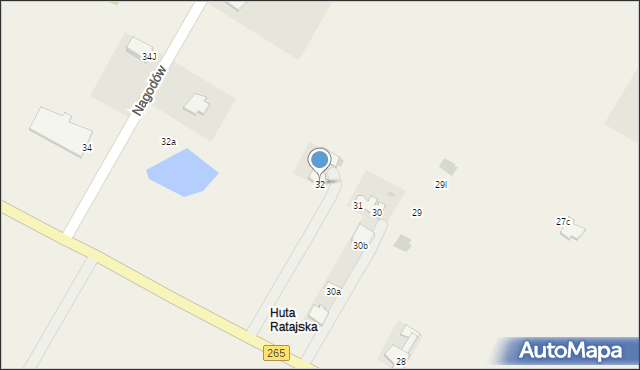 Nagodów, Nagodów, 32, mapa Nagodów