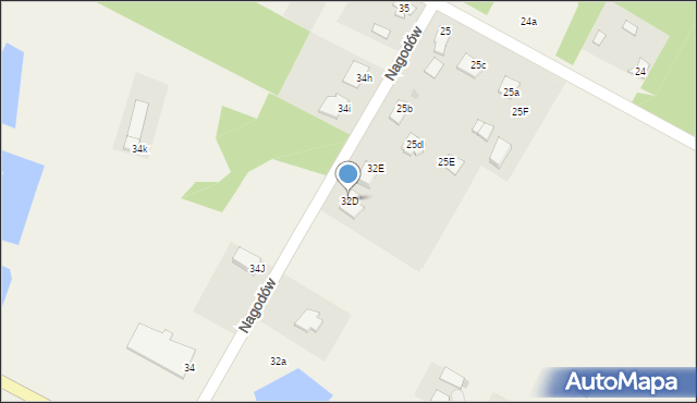 Nagodów, Nagodów, 32D, mapa Nagodów