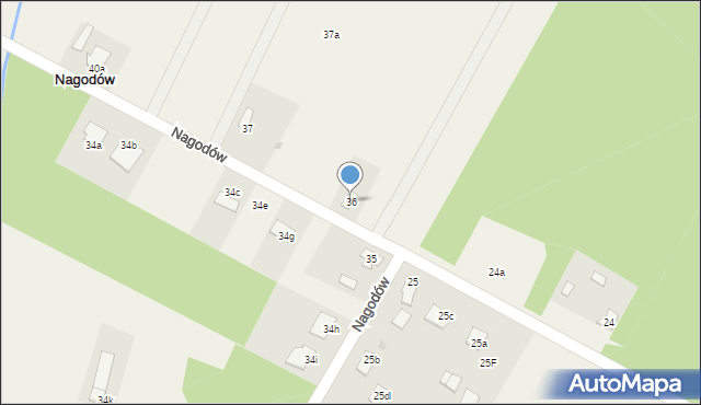 Nagodów, Nagodów, 36, mapa Nagodów
