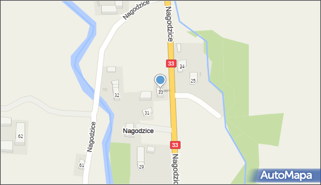 Nagodzice, Nagodzice, 33, mapa Nagodzice