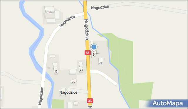 Nagodzice, Nagodzice, 34, mapa Nagodzice