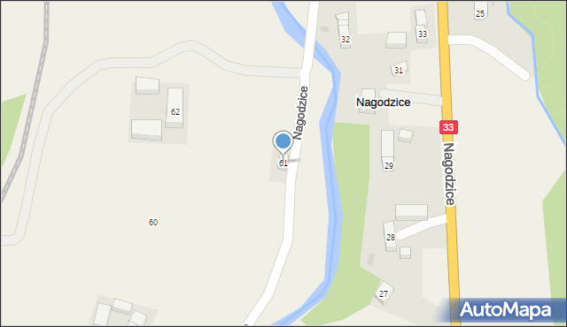 Nagodzice, Nagodzice, 61, mapa Nagodzice