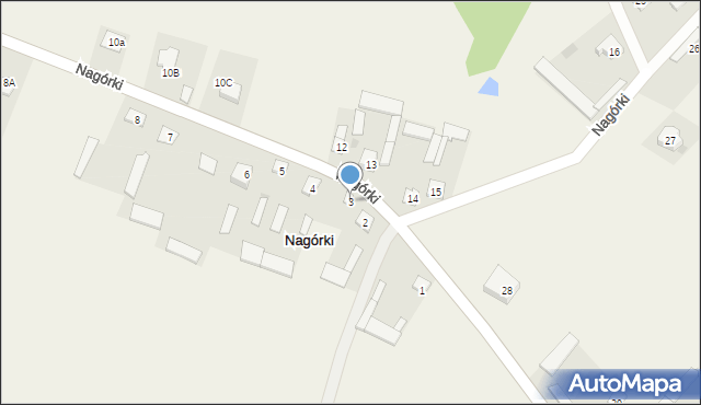 Nagórki, Nagórki, 3, mapa Nagórki