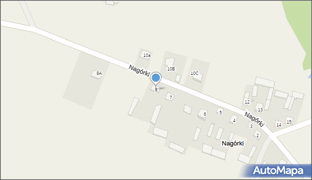 Nagórki, Nagórki, 8, mapa Nagórki