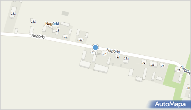 Nagórki, Nagórki, 21a, mapa Nagórki