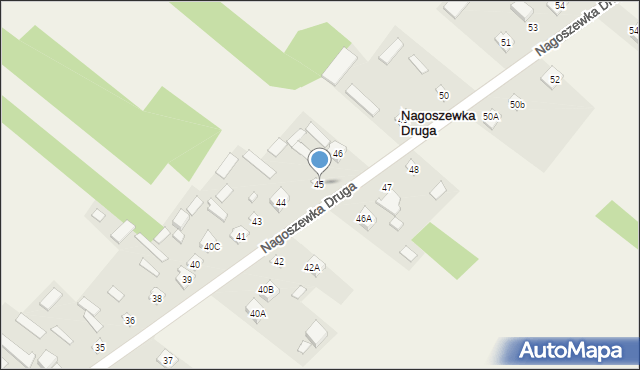 Nagoszewka Druga, Nagoszewka Druga, 45, mapa Nagoszewka Druga