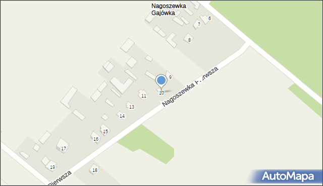 Nagoszewka Pierwsza, Nagoszewka Pierwsza, 10, mapa Nagoszewka Pierwsza