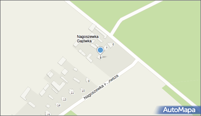 Nagoszewka Pierwsza, Nagoszewka Pierwsza, 8, mapa Nagoszewka Pierwsza