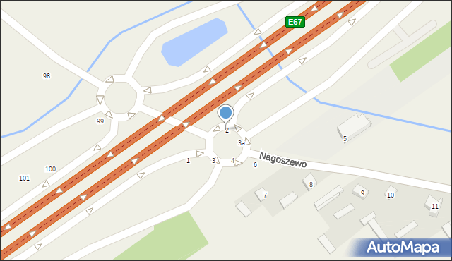Nagoszewo, Nagoszewo, 2, mapa Nagoszewo