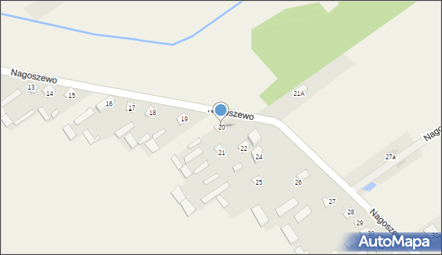 Nagoszewo, Nagoszewo, 20, mapa Nagoszewo