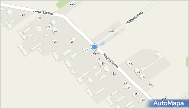 Nagoszewo, Nagoszewo, 28, mapa Nagoszewo