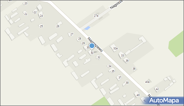 Nagoszewo, Nagoszewo, 31, mapa Nagoszewo
