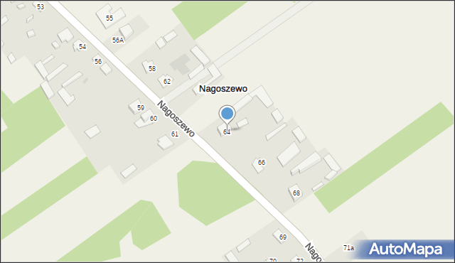 Nagoszewo, Nagoszewo, 64, mapa Nagoszewo