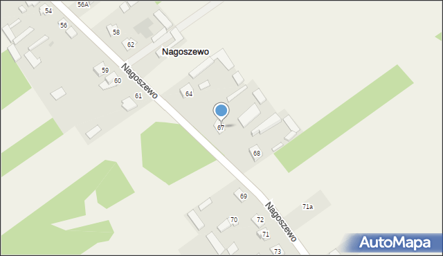 Nagoszewo, Nagoszewo, 67, mapa Nagoszewo