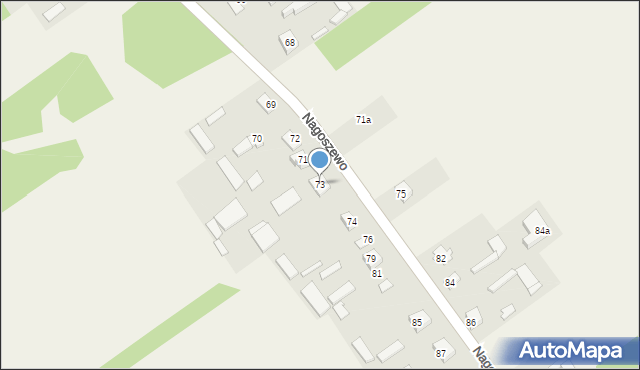 Nagoszewo, Nagoszewo, 73, mapa Nagoszewo
