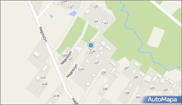 Nagoszyn, Nagoszyn, 111, mapa Nagoszyn