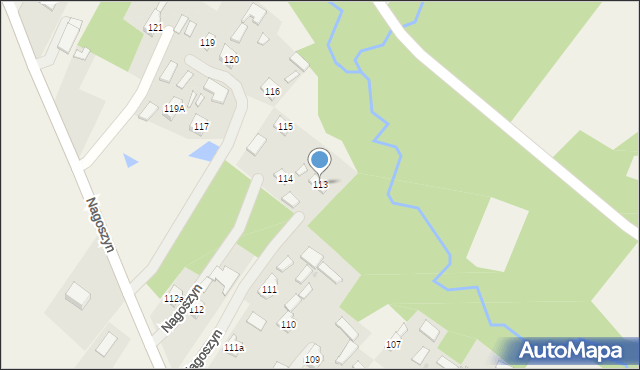 Nagoszyn, Nagoszyn, 113, mapa Nagoszyn