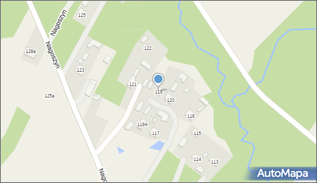 Nagoszyn, Nagoszyn, 119, mapa Nagoszyn