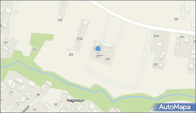 Nagoszyn, Nagoszyn, 257, mapa Nagoszyn