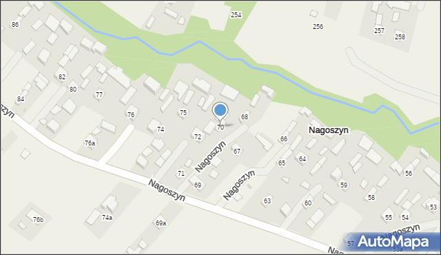 Nagoszyn, Nagoszyn, 70, mapa Nagoszyn