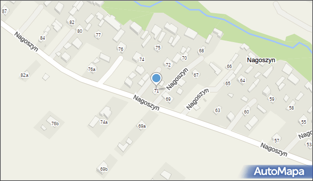 Nagoszyn, Nagoszyn, 71, mapa Nagoszyn
