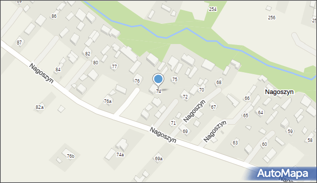 Nagoszyn, Nagoszyn, 74, mapa Nagoszyn