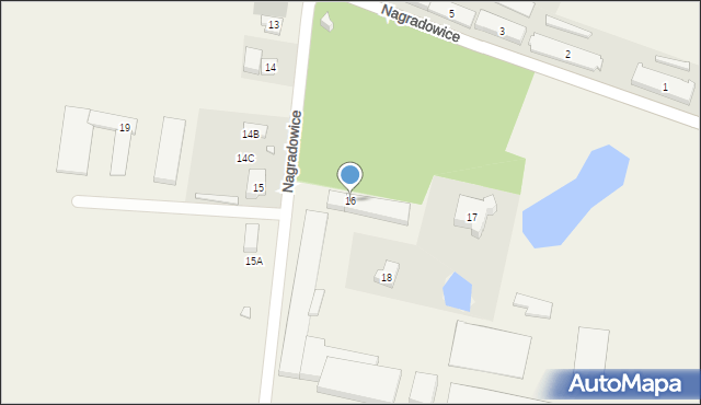 Nagradowice, Nagradowice, 16, mapa Nagradowice