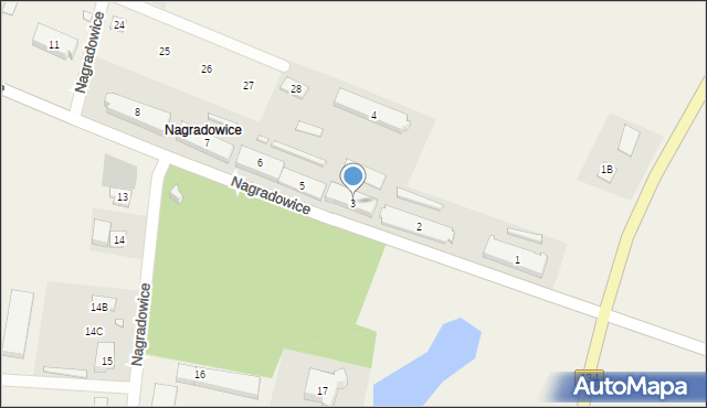 Nagradowice, Nagradowice, 3, mapa Nagradowice