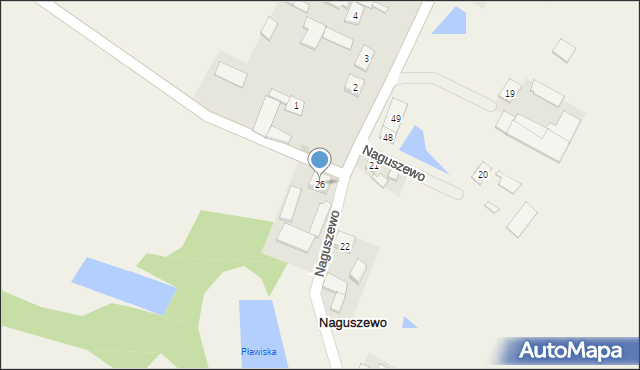 Naguszewo, Naguszewo, 26, mapa Naguszewo