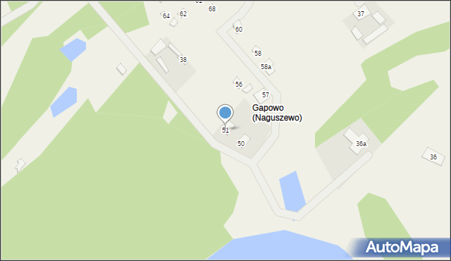 Naguszewo, Naguszewo, 51, mapa Naguszewo